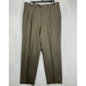 Ermenegildo Zegna Super 100s Fine Worsted Dress‎ Pants Mens 36 Brown Lana Wool